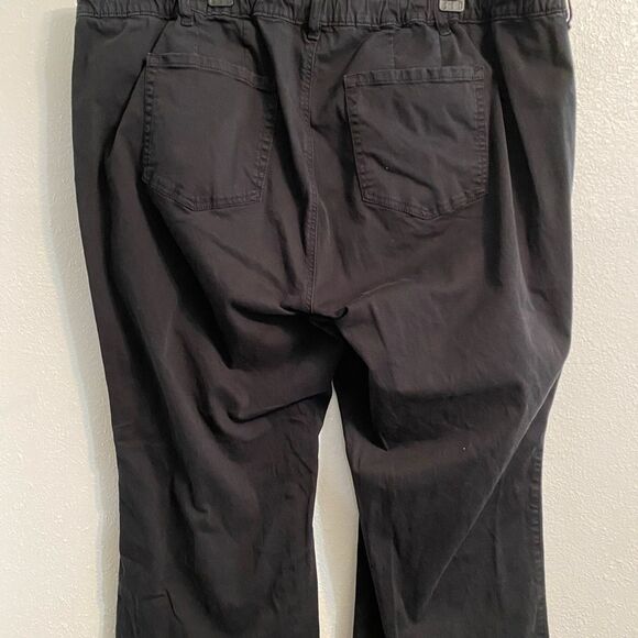 Torrid Black Drawstring Chino Flared Pants 4x UB1-12 - Picture 7 of 11